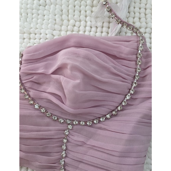 Self Portrait Pink Chiffon Top - Picture 6 of 8